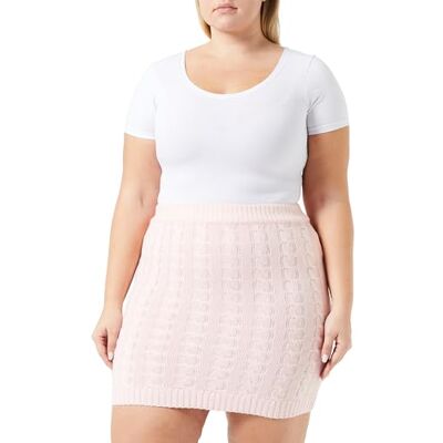 OCY Stickad kjol för kvinnor 12419379-OC01, rosa, XL/XXL, ROSA, XL-XXL OCY Stickad kjol för kvinnor 12419379-OC01, rosa, XL/XXL, ROSA, XL-XXL