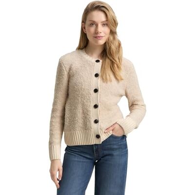 TOM TAILOR Kofta för kvinnor, 36844 – Sandsten beige melerad, S TOM TAILOR Kofta för kvinnor, 36844 – Sandsten beige melerad, S