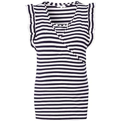 Noppies T-shirt för kvinnor, nursing, kortärmad randig mus, t-shirt, Blå grafit – P334, 44 Noppies T-shirt för kvinnor, nursing, kortärmad randig mus, t-shirt, Blå grafit – P334, 44