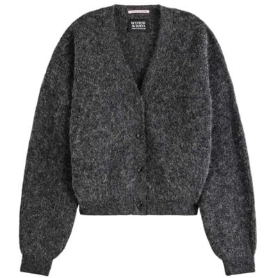Scotch & Soda Core Fuzzy avslappnad kofta, Klöskmelange 030, M Scotch & Soda Core Fuzzy avslappnad kofta, Klöskmelange 030, M