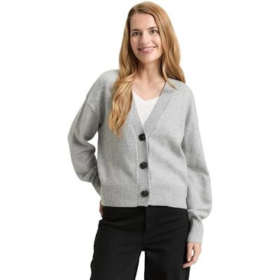 TOM TAILOR Kofta för kvinnor, 21373 Medium Silver Grå Melange, L TOM TAILOR Kofta för kvinnor, 21373 Medium Silver Grå Melange, L