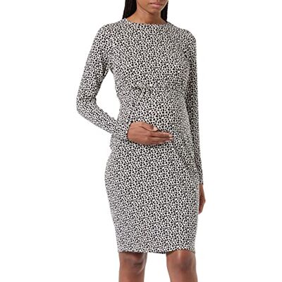 Noppies Maternity dam klänning Rolla Nursing långärmad heltäckande pint klänning, havregryn -P807, XL Noppies Maternity dam klänning Rolla Nursing långärmad heltäckande pint klänning, havregryn -P807, XL