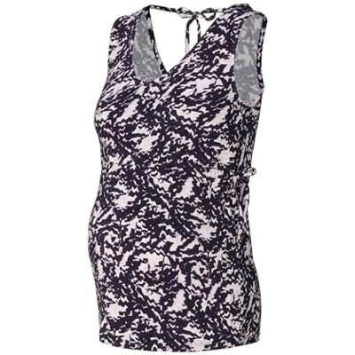 ESPRIT Maternity T-shirt ärmlös heltäckande tryck, Mörk marinblå – 402, M ESPRIT Maternity T-shirt ärmlös heltäckande tryck, Mörk marinblå – 402, M