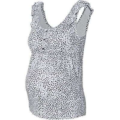 ESPRIT Maternity T-shirt Nursing Ärmlös Heltryck, Blå 404, 36 ESPRIT Maternity T-shirt Nursing Ärmlös Heltryck, Blå 404, 36