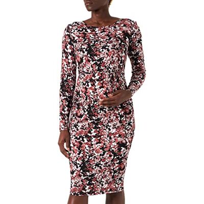 Noppies Maternity dam klänning paoli långärmad heltäckande tryck klänning, Black-P090, M Noppies Maternity dam klänning paoli långärmad heltäckande tryck klänning, Black-P090, M