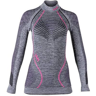 UYN dam ambityon Uw långärmad smält sköldpadda hals Black Melange/Purple/Raspberry S/M UYN dam ambityon Uw långärmad smält sköldpadda hals Black Melange/Purple/Raspberry S/M