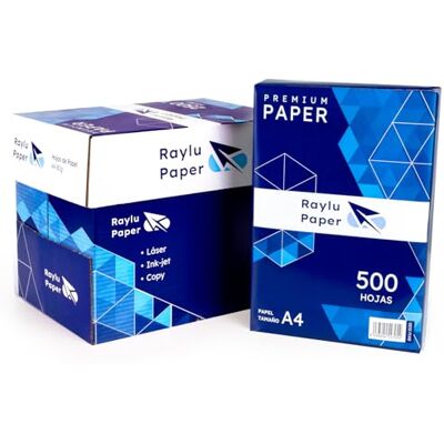 RAYLU PAPER Folios A4 80gr 2500 Premium Multipurpose pappersark för laserskrivare, Inkjet och kopiatorer, för kontor och hem RAYLU PAPER Folios A4 80gr 2500 Premium Multipurpose pappersark för laserskrivare, Inkjet och kopiatorer, för kontor och hem