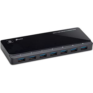 TP-Link UH720 7-portars USB 3.0 HUB + 2 laddningsportar (2,4 A) för surfplattor och smartphones, inklusive nätadapter och USB 3.0-kabel, hot swapping, stöd för Windows, Mac OS, Linux, svart TP-Link UH720 7-portars USB 3.0 HUB + 2 laddningsportar (2,4 A) för surfplattor och smartphones, inklusive nätadapter och USB 3.0-kabel, hot swapping, stöd för Windows, Mac OS, Linux, svart