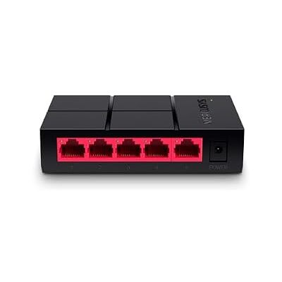 MERCUSYS Desktop Ethernet-switch/hubb med 5 portar, 10/100/1000 Mbps, Ethernet-splitter, energibesparing upp till 82 %, plug and play, ingen konfiguration krävs (MS105G) MERCUSYS Desktop Ethernet-switch/hubb med 5 portar, 10/100/1000 Mbps, Ethernet-splitter, energibesparing upp till 82 %, plug and play, ingen konfiguration krävs (MS105G)