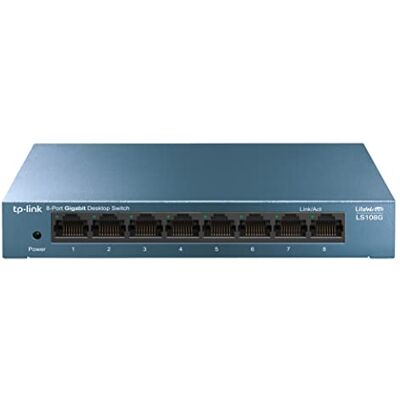 TP-Link TL-LS108G LAN-switch 8-portars nätverksbrytare (plug and play Gigabit switch LAN-splitter, Ethernet-hubb fläktlös, robust metallhölje) TP-Link TL-LS108G LAN-switch 8-portars nätverksbrytare (plug and play Gigabit switch LAN-splitter, Ethernet-hubb fläktlös, robust metallhölje)