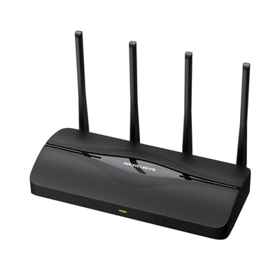 MERCUSYS MR27BE BE3600Mbps Dual Band 7 WiFi-router, 2 portar 2,5 Gbit/s, 4K-QAM och MLO, WiFi-router med 4 antenner med hög förstärkning för maximal täckning, 160 MHz, EasyMesh-kompatibel MERCUSYS MR27BE BE3600Mbps Dual Band 7 WiFi-router, 2 portar 2,5 Gbit/s, 4K-QAM och MLO, WiFi-router med 4 antenner med hög förstärkning för maximal täckning, 160 MHz, EasyMesh-kompatibel