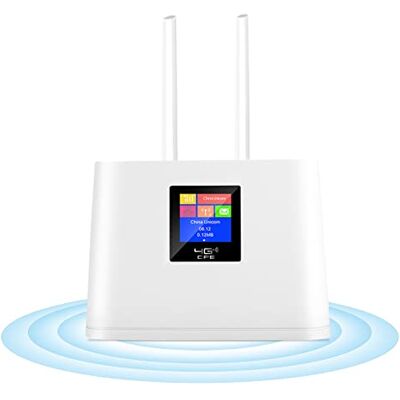 KuWFi 4 g LTE-router med SIM-kort, 300 Mbps trådlös WLAN-router med SIM-plats för hem/kontor stöder B1/B3/B5/B7/B8/B20, stöder 10 WiFi-användare KuWFi 4 g LTE-router med SIM-kort, 300 Mbps trådlös WLAN-router med SIM-plats för hem/kontor stöder B1/B3/B5/B7/B8/B20, stöder 10 WiFi-användare