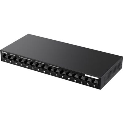 Tenda TEG1116M 16 portar gigabit switch ohanterad LAN Switch nätverksbrytare (VLAN, skrivbord/väggmontering, fläktlös, plug and play, metallhölje, svart) Tenda TEG1116M 16 portar gigabit switch ohanterad LAN Switch nätverksbrytare (VLAN, skrivbord/väggmontering, fläktlös, plug and play, metallhölje, svart)