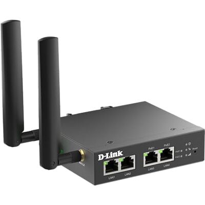 D-Link DWM-314-TP/E Router PoE-modem Multi-Connect 4G Industriell LTE Cat.4, Dual PoE+-portar, 4-port Ethernet-switch, VPN-säkerhet, extrem motstånd, DIN-skena montering D-Link DWM-314-TP/E Router PoE-modem Multi-Connect 4G Industriell LTE Cat.4, Dual PoE+-portar, 4-port Ethernet-switch, VPN-säkerhet, extrem motstånd, DIN-skena montering