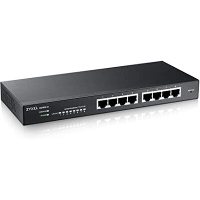 Zyxel GS1915-8, 8-port GbE smart hybrid modeswitch, fristående eller Nebulos-flexmoln, skrivbord, fläktlös Zyxel GS1915-8, 8-port GbE smart hybrid modeswitch, fristående eller Nebulos-flexmoln, skrivbord, fläktlös
