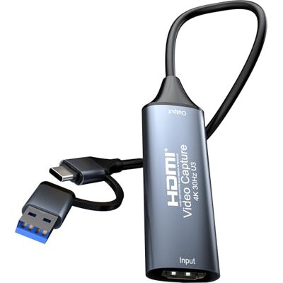 PremiumCord HDMI Capture/Grabber för USB-videoinspelning/ljud till dator, UHD 4K 2160p upplösning 30 Hz, Full HD 1080p 60 Hz, USB 3.2 typ A/typ C, Plug and Play, rymdgrå PremiumCord HDMI Capture/Grabber för USB-videoinspelning/ljud till dator, UHD 4K 2160p upplösning 30 Hz, Full HD 1080p 60 Hz, USB 3.2 typ A/typ C, Plug and Play, rymdgrå