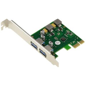 KALEA-INFORMATIQUE PCIe x1-kontrollkort, 2-portars USB 3.0 5G typ A, självdriven, 5V 3A-utgång per port, UASP-stöd, Fresco Logic FL1100-chipset KALEA-INFORMATIQUE PCIe x1-kontrollkort, 2-portars USB 3.0 5G typ A, självdriven, 5V 3A-utgång per port, UASP-stöd, Fresco Logic FL1100-chipset