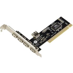 KALEA-INFORMATIQUE 32-bitars PCI-kort, 5-portars USB 2.0-port typ A inklusive 4 på bakre vinkel och en intern port. Använder Via VT6212L-chipset. KALEA-INFORMATIQUE 32-bitars PCI-kort, 5-portars USB 2.0-port typ A inklusive 4 på bakre vinkel och en intern port. Använder Via VT6212L-chipset.
