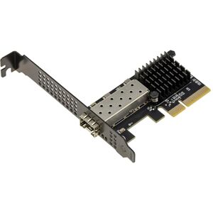 KALEA-INFORMATIQUE PCIe x4 Gen 4.0 nätverkskontrollkort med en 10G SFP + port och Realtek RTL8127-chipsats, låg strömförbrukning, passiv kylning KALEA-INFORMATIQUE PCIe x4 Gen 4.0 nätverkskontrollkort med en 10G SFP + port och Realtek RTL8127-chipsats, låg strömförbrukning, passiv kylning