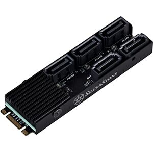 Silverstone Technology ECS07 5-portars SATA Gen3 6 Gbps icke-RAID M.2 PCIe lagringsexpansionskort, SST-ECS07 Silverstone Technology ECS07 5-portars SATA Gen3 6 Gbps icke-RAID M.2 PCIe lagringsexpansionskort, SST-ECS07