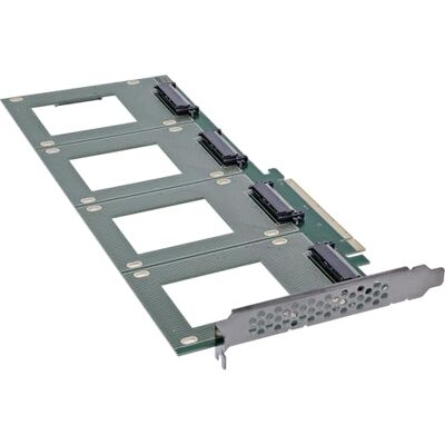 InLine ® PCI Express-kort till 4 x internt U.2 NVMe SFF-8639 – Bifurcation, PCIe x16, 76660R InLine ® PCI Express-kort till 4 x internt U.2 NVMe SFF-8639 – Bifurcation, PCIe x16, 76660R