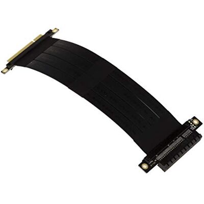 KALEA-INFORMATIQUE Riser-förlängningsmatta för PCI Express x4-anslutning till PCIe x8-anslutning med PCIe 3.0-kompatibla, skärmade, flexibla plattbandskablar. Total längd 23 cm KALEA-INFORMATIQUE Riser-förlängningsmatta för PCI Express x4-anslutning till PCIe x8-anslutning med PCIe 3.0-kompatibla, skärmade, flexibla plattbandskablar. Total längd 23 cm