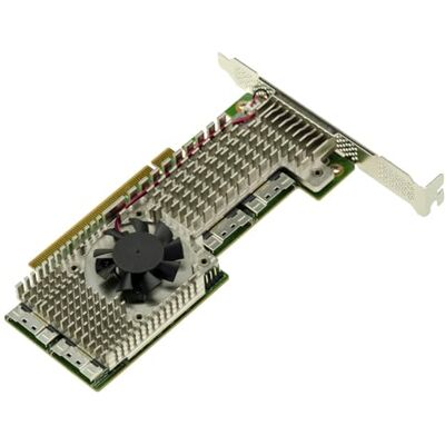 KALEA-INFORMATIQUE PCIe 4.0 Switch-kontrollerkort med 4 portar SFF-8654 8i för Gen4 x16 2-portreplikering för GPU, industriella applikationer, Broadcom PEX88048 chipset KALEA-INFORMATIQUE PCIe 4.0 Switch-kontrollerkort med 4 portar SFF-8654 8i för Gen4 x16 2-portreplikering för GPU, industriella applikationer, Broadcom PEX88048 chipset