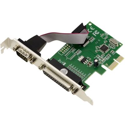 KALEA-INFORMATIQUE PCI Express PCIe Combo 1-port COM RS232 DB9 seriell styrenhet och 1 LPT DB25 parallellport med WCH382L-chipset KALEA-INFORMATIQUE PCI Express PCIe Combo 1-port COM RS232 DB9 seriell styrenhet och 1 LPT DB25 parallellport med WCH382L-chipset