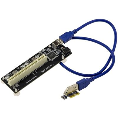 KALEA-INFORMATIQUE PCIe x1 till PCI 32-bitars 33 MHz PCI-omvandlare med integrerad konverteringsbrygga ASM1083, kompatibel med nätverkskort, RS232-serien, FireWire IEEE1394, inspelningskort... KALEA-INFORMATIQUE PCIe x1 till PCI 32-bitars 33 MHz PCI-omvandlare med integrerad konverteringsbrygga ASM1083, kompatibel med nätverkskort, RS232-serien, FireWire IEEE1394, inspelningskort...