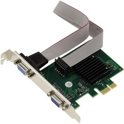 KALEA-INFORMATIQUE 2-portars VGA 1080p grafikkort över PCIe x1-port med Silicon Motion SM750-chipset KALEA-INFORMATIQUE 2-portars VGA 1080p grafikkort över PCIe x1-port med Silicon Motion SM750-chipset