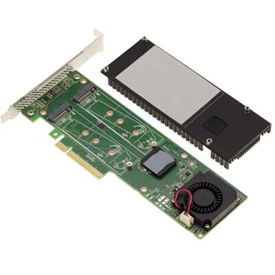 Kalea-Informatique Lagringskontrollerkort - PCIe 3.0 x8, 2 NVMe M.2 SSDs, Maskinvaru-RAID 0/1 Kalea-Informatique Lagringskontrollerkort - PCIe 3.0 x8, 2 NVMe M.2 SSDs, Maskinvaru-RAID 0/1