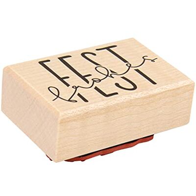 Rayher Stämpel trä "God fest", 4 x 6 cm, textstämpel trä, trästämplar, julstämplar, smörstämpel, 29227000 Rayher Stämpel trä "God fest", 4 x 6 cm, textstämpel trä, trästämplar, julstämplar, smörstämpel, 29227000