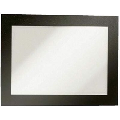Durable Duraframe A6 Info Frame, Självhäftande, 2 stycken, svart, 487001 Magnetisk ram för info, läsbar från båda sidor på glas, för släta ytor, yttermått 176 x 130 mm, Made in Poland Durable Duraframe A6 Info Frame, Självhäftande, 2 stycken, svart, 487001 Magnetisk ram för info, läsbar från båda sidor på glas, för släta ytor, yttermått 176 x 130 mm, Made in Poland