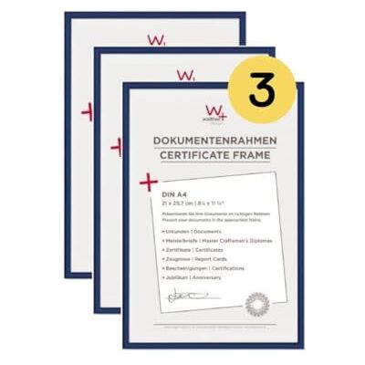walther design tavelram blå 21 x 29.7 cm (DIN A4) Paket med 3, New Lifestyle Plastic Frame KV130L3 walther design tavelram blå 21 x 29.7 cm (DIN A4) Paket med 3, New Lifestyle Plastic Frame KV130L3
