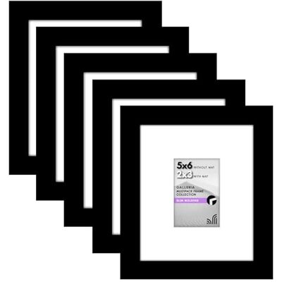 Americanflat 12 x 15 cm bildram set med 5 tum svart – använd som 2 x 3 bildram med matta eller 5 x 6 ram utan matta – bildramar collage väggdekor med okrossbart glas och staffli bord Americanflat 12 x 15 cm bildram set med 5 tum svart – använd som 2 x 3 bildram med matta eller 5 x 6 ram utan matta – bildramar collage väggdekor med okrossbart glas och staffli bord