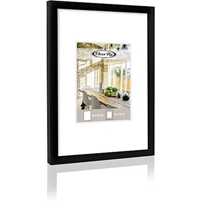 Close Up bildram 20 x 30 cm – MDF – svart, matt med passepartout – okrossbar plexiglas, stabil baksida – premium fotoram Close Up bildram 20 x 30 cm – MDF – svart, matt med passepartout – okrossbar plexiglas, stabil baksida – premium fotoram
