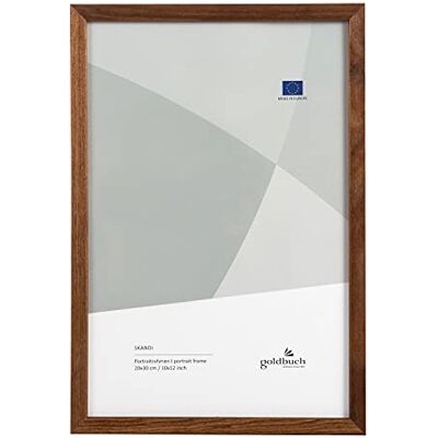 goldbuch Bildram Skandi 20 x 30 cm, enkel ram av äkta trä, porträttram att ställa in, träram med väggfäste, fotoram, brun goldbuch Bildram Skandi 20 x 30 cm, enkel ram av äkta trä, porträttram att ställa in, träram med väggfäste, fotoram, brun