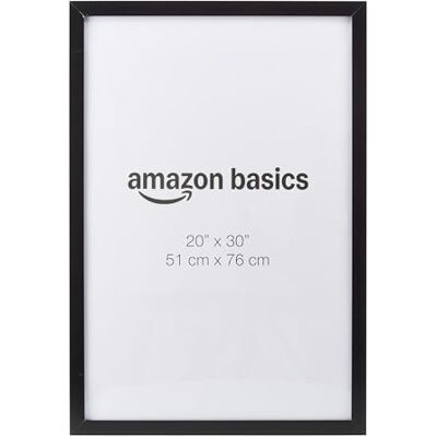 Amazon Basics rektangulär affisch-/fotoram i trä, 51 x 76cm, svart Amazon Basics rektangulär affisch-/fotoram i trä, 51 x 76cm, svart