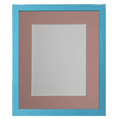 FRAMES BY POST 0,75 tum blå fotoram med rosa montering 14 x 11 bildstorlek 30 x 20 cm plastglas FRAMES BY POST 0,75 tum blå fotoram med rosa montering 14 x 11 bildstorlek 30 x 20 cm plastglas