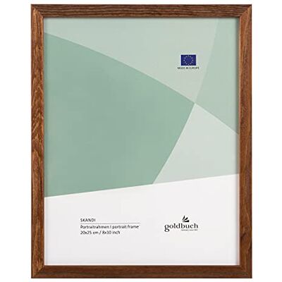 goldbuch Bildram Skandi 20 x 25 cm, enkel ram av äkta trä, porträttram att ställa in, träram med väggfäste, fotoram, brun goldbuch Bildram Skandi 20 x 25 cm, enkel ram av äkta trä, porträttram att ställa in, träram med väggfäste, fotoram, brun