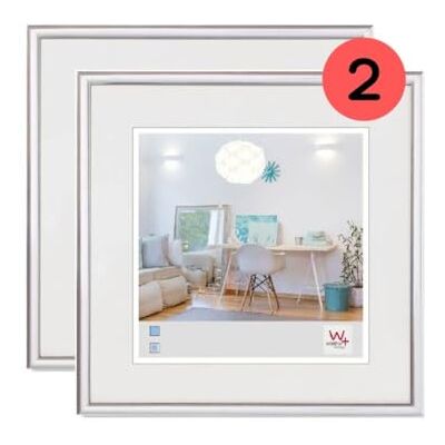 walther design Tavelram Silver 30 x 30 cm dubbelpack, New Lifestyle plastram KV330SD walther design Tavelram Silver 30 x 30 cm dubbelpack, New Lifestyle plastram KV330SD