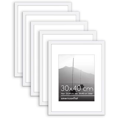 Americanflat 30x40 cm Fotoram med Polerad Plexiglas Set om 2 Använd som 22x30 cm Ram med Passepartout Eller 40x30 cm Ram Utan Passepartout Galleria Collection Galleri Ramar för Vit Americanflat 30x40 cm Fotoram med Polerad Plexiglas Set om 2 Använd som 22x30 cm Ram med Passepartout Eller 40x30 cm Ram Utan Passepartout Galleria Collection Galleri Ramar för Vit