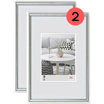 walther design Tavelram Silver 20 x 30 cm dubbelpack, Galeria plastram KS030HD walther design Tavelram Silver 20 x 30 cm dubbelpack, Galeria plastram KS030HD