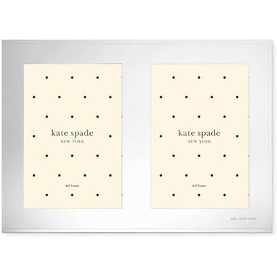 kate spade new york Darling Point Double 5 x 7 Frame, Silver, Horizontal Double Picture Frame, Mr. and Mrs. kate spade new york Darling Point Double 5 x 7 Frame, Silver, Horizontal Double Picture Frame, Mr. and Mrs.