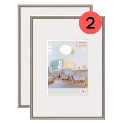 walther design Tavelram stål 40 x 60 cm med dubbelpack konstglas, New Lifestyle plastram KVX460DD walther design Tavelram stål 40 x 60 cm med dubbelpack konstglas, New Lifestyle plastram KVX460DD