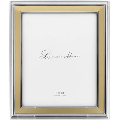 Lawrence Frames Lawrence ramar 20 x 10 cm silverpläterad metallram, borstad guld innerpanel Lawrence Frames Lawrence ramar 20 x 10 cm silverpläterad metallram, borstad guld innerpanel