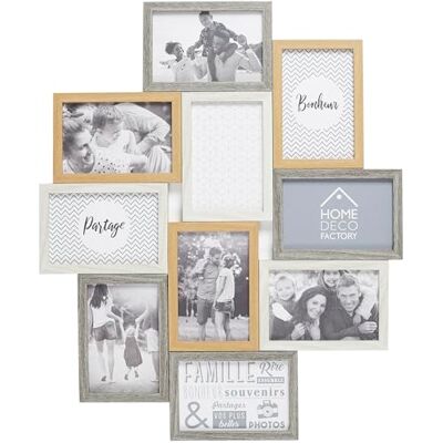 MDF Fotolijst - Voor 10 Foto's - 56x56 cm - Moderne Wanddecoratie MDF Fotolijst - Voor 10 Foto's - 56x56 cm - Moderne Wanddecoratie