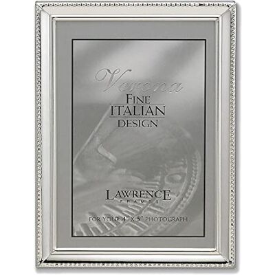 Lawrence Frames 11645 polerad silverplatta 4 x 5 bildram – pärlkantsdesign Lawrence Frames 11645 polerad silverplatta 4 x 5 bildram – pärlkantsdesign