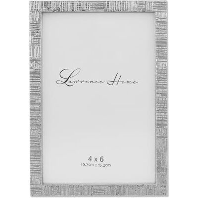 Lawrence Frames Tavelram, silver, 4 x 6 Lawrence Frames Tavelram, silver, 4 x 6