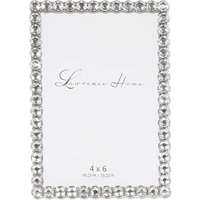 Lawrence Frames 4x6 Silver Metal Sparkle Frame Clear Brilliance Lawrence Frames 4x6 Silver Metal Sparkle Frame Clear Brilliance